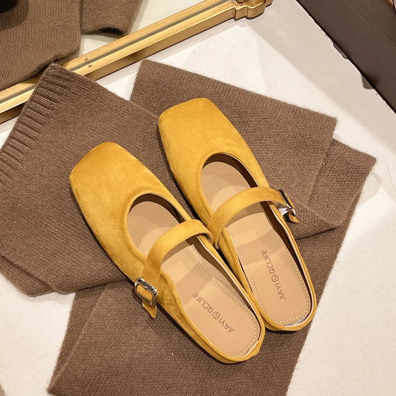 Velvet Rubber Mules