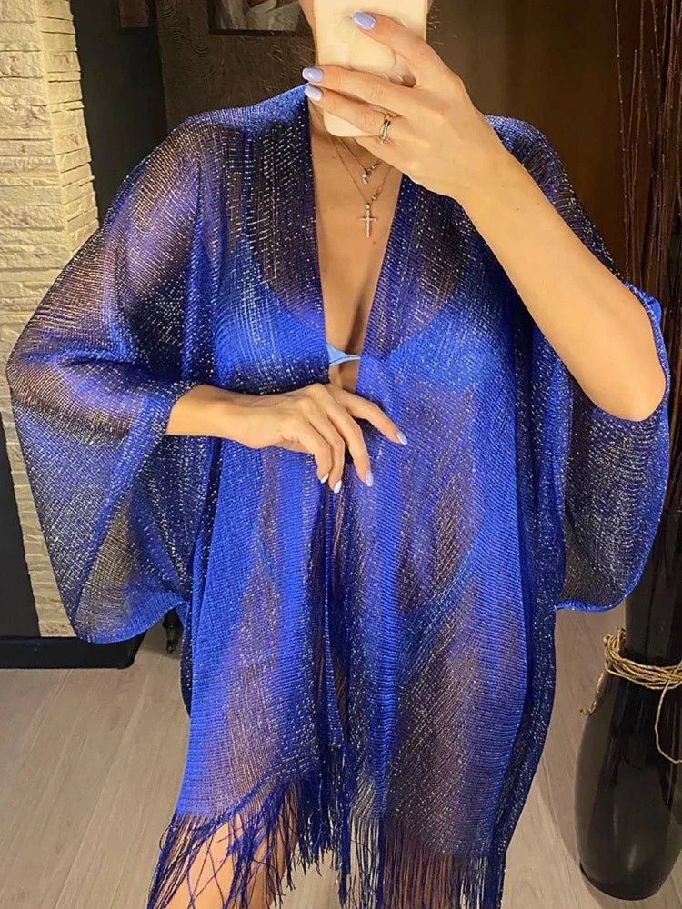 Shiny Mesh Beach Dress