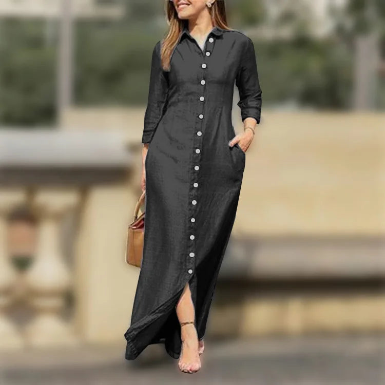 Plus Size Cotton Linen Dress