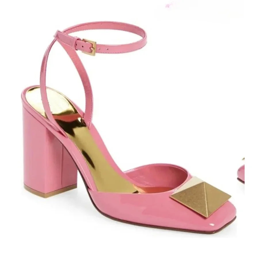 Stud Block Heel Sandals