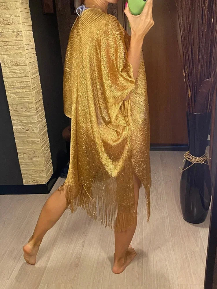 Shiny Mesh Beach Dress
