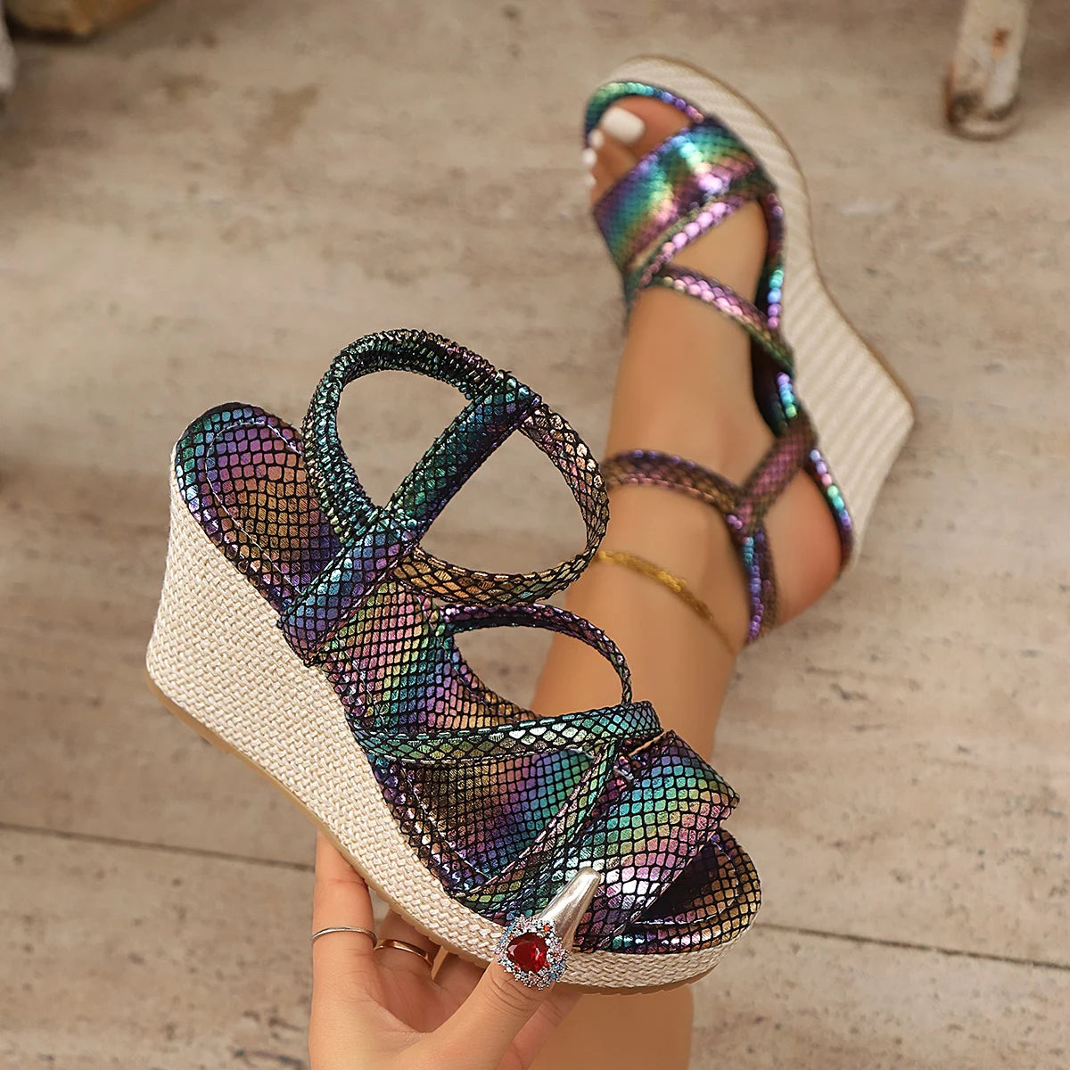 Platform Wedges Espadrille Sandals