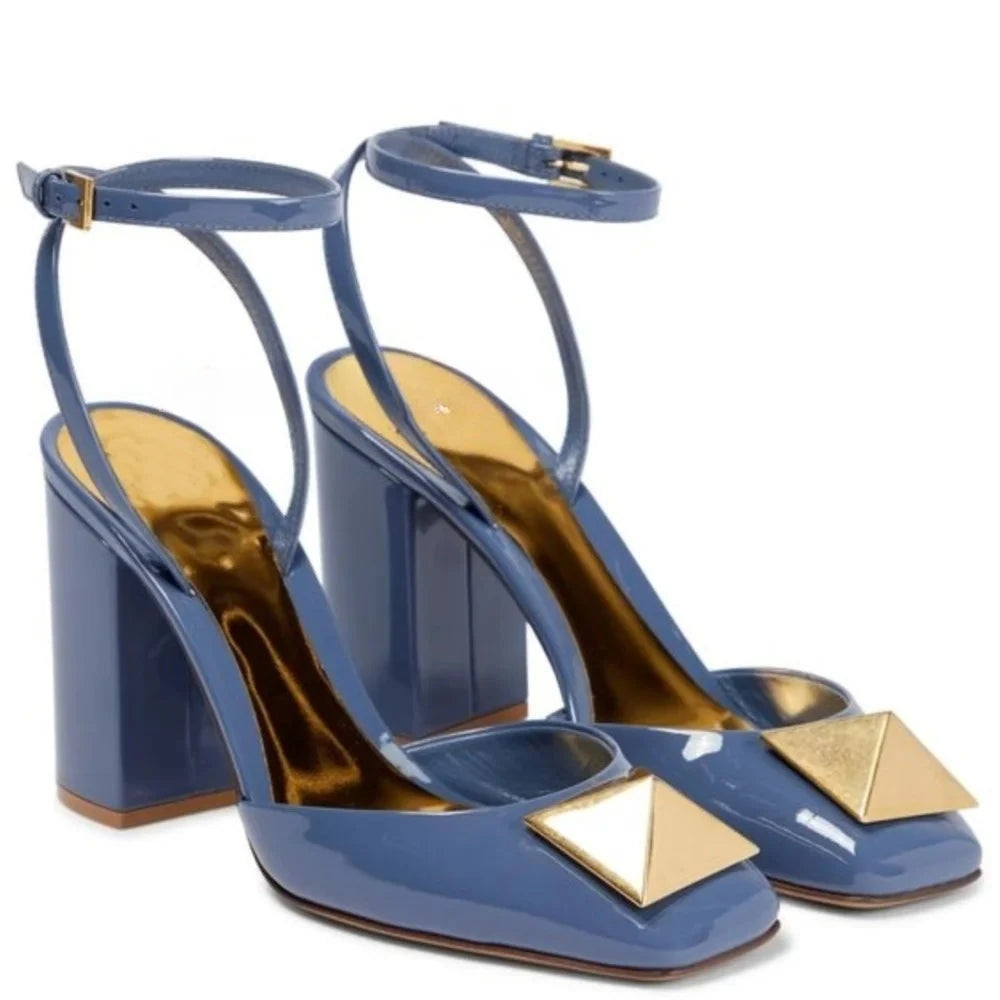 Stud Block Heel Sandals