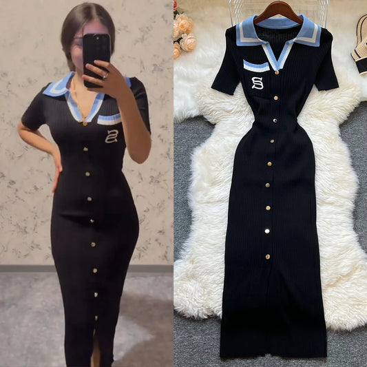 Embroidery Bodycon Dress