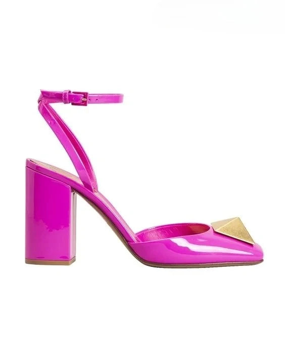 Stud Block Heel Sandals