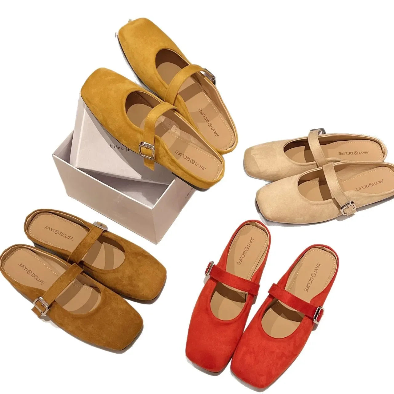 Velvet Rubber Mules